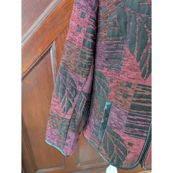 Christopher & Banks Womens Jacket Size XL Multicolor Patchwork Zipper Closure - Picture 3 of 9